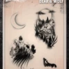 Wiser's Airbrush TattooPro Stencil – Wolf & Bear -Superstar Verkoop ATPS 192 Wolf Bear 1024x1024