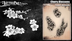 Wiser's Airbrush TattooPro Stencil – Cherry Blossoms -Superstar Verkoop ATPS 195 CherryBlossoms2 1024x1024
