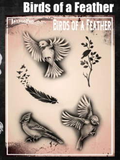 Wiser's Airbrush TattooPro Stencil – Birds Of A Feather