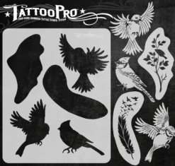 Wiser's Airbrush TattooPro Stencil – Birds Of A Feather -Superstar Verkoop Series 8 Birds of a feather 3 1024x1024