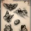 Wiser's Airbrush TattooPro Stencil - Butterflys & Bugs -Superstar Verkoop wiser s airbrush tattoo pro stencil butterflys bugs