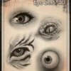 Wiser's Airbrush TattooPro Stencil - Eye See You -Superstar Verkoop wiser s airbrush tattoo pro stencil eye see you