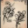 Wiser's Airbrush TattooPro Stencil - Fancy Lily 2 Wiser's Airbrush TattooPro Stencil - Fancy Lily -Superstar Verkoop wiser s airbrush tattoo pro stencil fancy lily