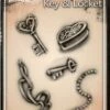 Wiser's Airbrush TattooPro Stencil - Key & Locket -Superstar Verkoop wiser s airbrush tattoo pro stencil key locket
