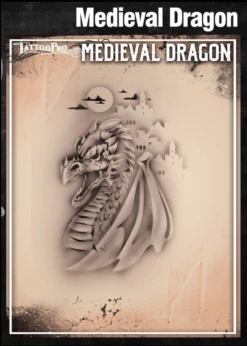 Wiser's Airbrush TattooPro Stencil – Medieval Dragon