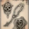 Wiser's Airbrush TattooPro Stencil - Sugar Skulls -Superstar Verkoop wiser s airbrush tattoo pro stencil sugar skullsa7734