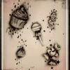 Wiser's Airbrush TattooPro Stencil - Sweet Treats -Superstar Verkoop wiser s airbrush tattoo pro stencil sweet treats