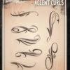 Wiser's Airbrush TattooPro Stencil – Accent Curls -Superstar Verkoop wiser s airbrush tattoopro stencil accent curls81653