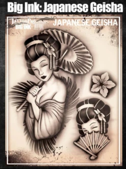 Wiser's Airbrush TattooPro Stencil – Big Ink - Japanese Geisha