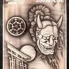 Wiser's Airbrush TattooPro Stencil – Big Ink - Japanese Oni -Superstar Verkoop wiser s airbrush tattoopro stencil big ink japanese oni