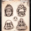 Wiser's Airbrush TattooPro Stencil – Buddhas -Superstar Verkoop wiser s airbrush tattoopro stencil buddhas