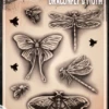 Wiser's Airbrush TattooPro Stencil – Dragonfly And Moth