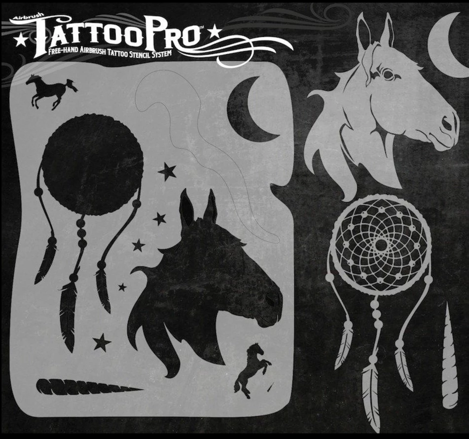 Wiser's Airbrush TattooPro Stencil – Dream Horse 4 Wiser's Airbrush TattooPro Stencil – Dream Horse - Image 2