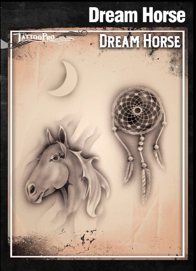 Wiser's Airbrush TattooPro Stencil – Dream Horse 3 Wiser's Airbrush TattooPro Stencil – Dream Horse