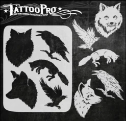 Wiser's Airbrush TattooPro Stencil – Fox & Crow -Superstar Verkoop wiser s airbrush tattoopro stencil fox crow77a80