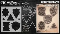 Wiser's Airbrush TattooPro Stencil – Geometric Shapes -Superstar Verkoop wiser s airbrush tattoopro stencil geometric shapes