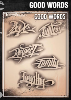 Wiser's Airbrush TattooPro Stencil – Good Words