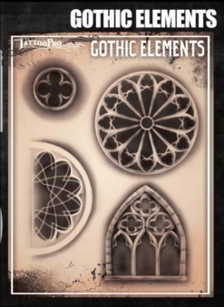 Wiser's Airbrush TattooPro Stencil –Gothic Elements