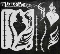 Wiser's Airbrush TattooPro Stencil – Hearts & Tribal -Superstar Verkoop wiser s airbrush tattoopro stencil hearts tribal69bdc