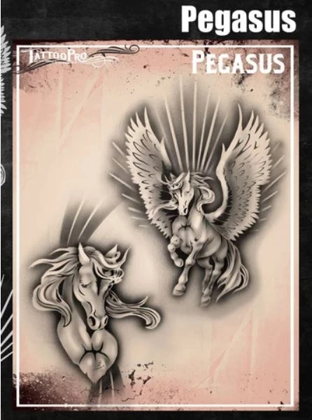 Wiser's Airbrush TattooPro Stencil – Pegasus 3 Wiser's Airbrush TattooPro Stencil – Pegasus
