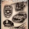 Wiser's Airbrush TattooPro Stencil – Police Department -Superstar Verkoop wiser s airbrush tattoopro stencil police department5d6d3