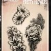 Wiser's Airbrush TattooPro Stencil – Pretty Flowers -Superstar Verkoop wiser s airbrush tattoopro stencil pretty flowers