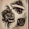 Wiser's Airbrush TattooPro Stencil - Roses And Scrolls -Superstar Verkoop wiser s airbrush tattoopro stencil roses and scrolls