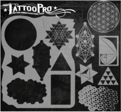 Wiser's Airbrush TattooPro Stencil – Sacred Geometry -Superstar Verkoop wiser s airbrush tattoopro stencil sacred geometry