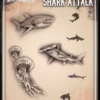 Wiser's Airbrush TattooPro Stencil – Shark Attack -Superstar Verkoop wiser s airbrush tattoopro stencil shark attackad337