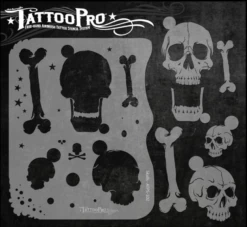 Wiser's Airbrush TattooPro Stencil – Skulls -Superstar Verkoop wiser s airbrush tattoopro stencil skulls