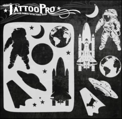 Wiser's Airbrush TattooPro Stencil – Space 5 Wiser's Airbrush TattooPro Stencil – Space -Superstar Verkoop wiser s airbrush tattoopro stencil space