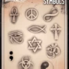 Wiser's Airbrush TattooPro Stencil – Symbols -Superstar Verkoop wiser s airbrush tattoopro stencil symbols