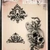 Wiser's Airbrush TattooPro Stencil – Victorian Skull -Superstar Verkoop wiser s airbrush tattoopro stencil victorian skull
